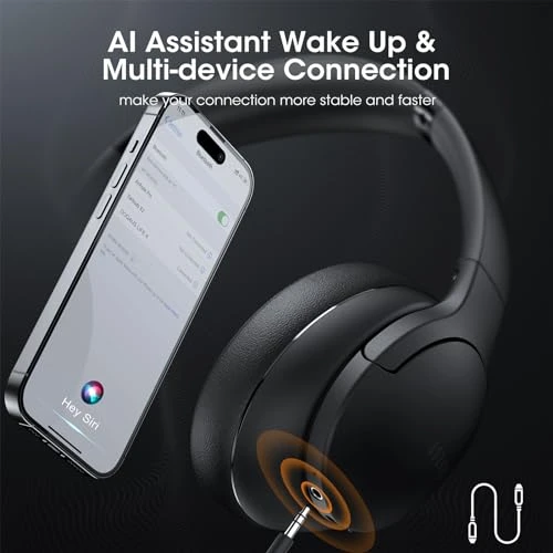 Upgrade Bluetooth Headphones Over Ear — Wireless Earbuds, DOQAUS