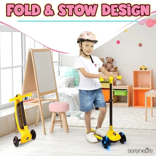 3 Wheel Foldable Kids Scooter, SereneLife