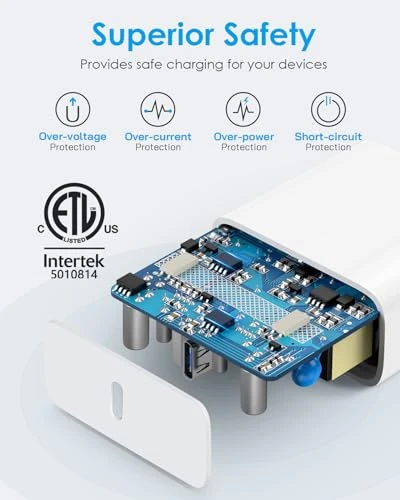 Fast Charging USB C Power Brick with Cord — Power Bank