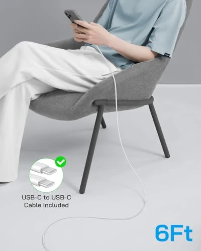 Fast Charging USB C Power Brick with Cord — Power Bank