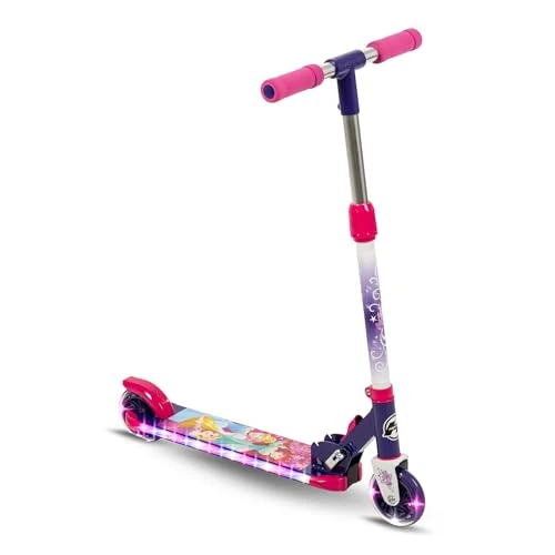 Disney Princess Light Up Inline Scooter for Girls, Huffy