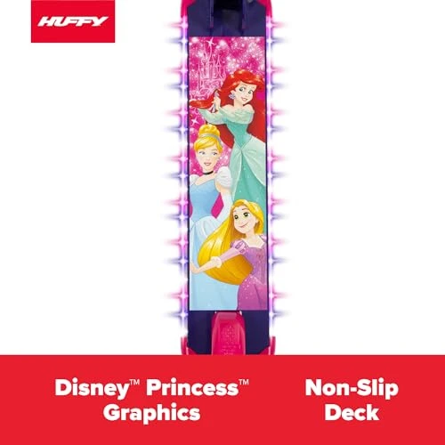 Disney Princess Light Up Inline Scooter for Girls, Huffy