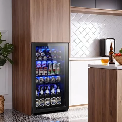 Beverage Fridge with Glass Door, Tehanld
