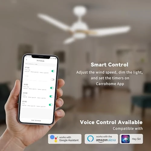 Smart Ceiling Fan with Lights Flush Mount — Smart Fan, SMAFAN