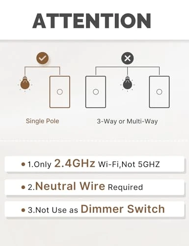 Smart Touch Wall Light Switch — Smart Switch, MOES