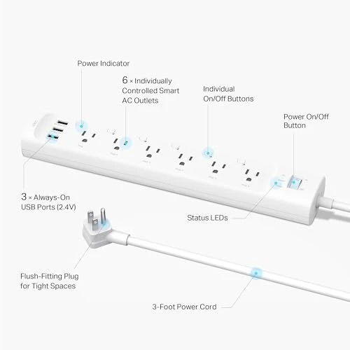 Smart Wi-Fi Power Strip — Smart Plug, TP-Link