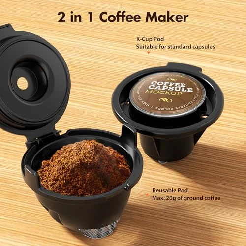 2 in 1 Coffee Machine for K-Cup & Ground Coffee — Coffee Maker, Electactic