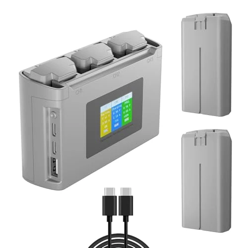 Two-Way Charging Hub with Display and Two Intelligent Batteries, Aovee
