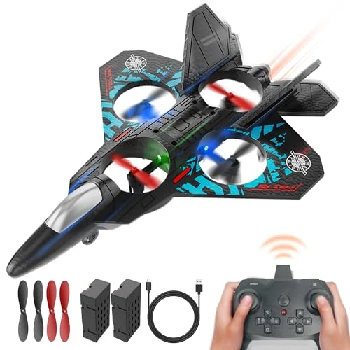 RC Plane with 360° Flips and LED Lights, BEZGAR