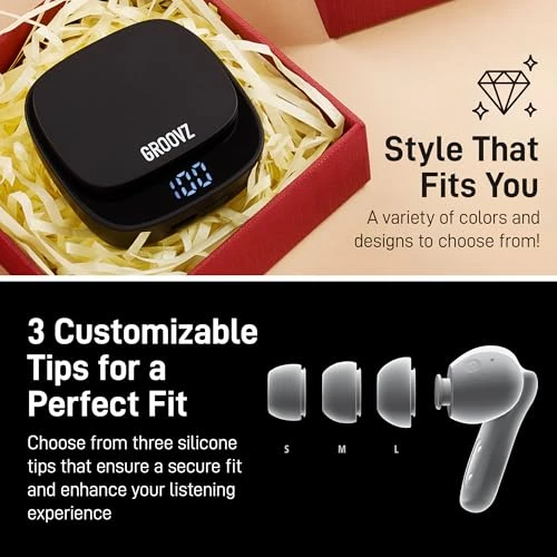True Wireless Earbuds with Charging Case — Wireless Earbuds, Groovz Audio