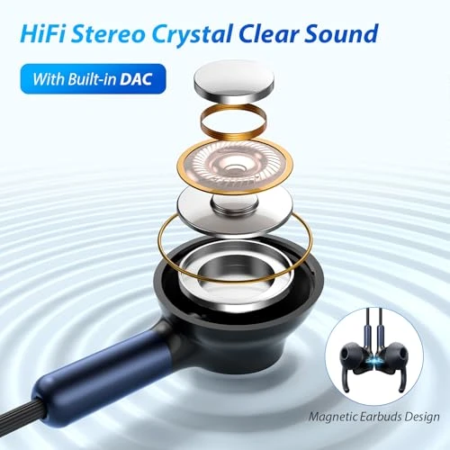 Wired USB-C Earbuds with Microphone — Wireless Earbuds, AFGHOA