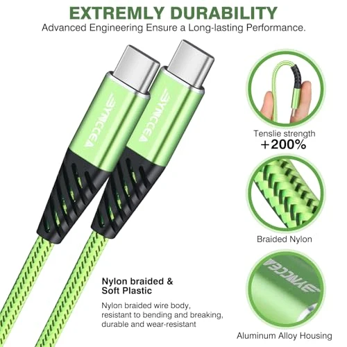 Fast Charging USB C Cable 4-Pack, Bynccea