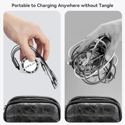 Retractable Multi Charging Cable, Minlu
