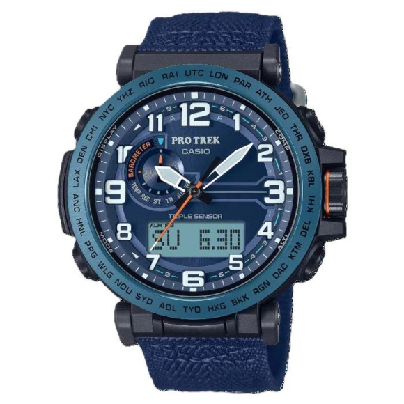 Pro Trek Series with Three Sensors, Compass for Climbing, Touchscreen, Solar, Casio