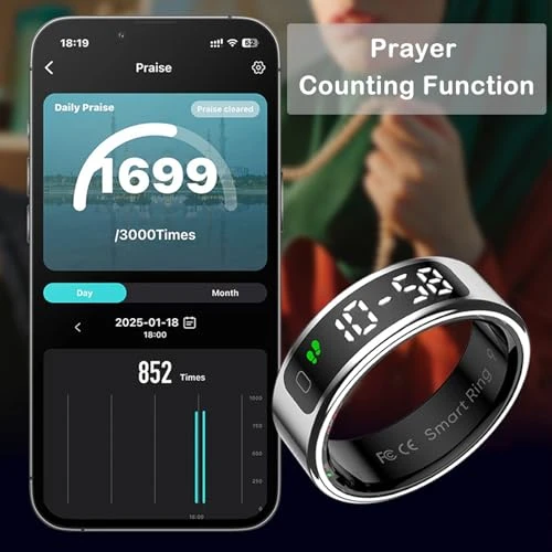 Smart Ring Touch Control Fitness Tracker — Smart Ring, Loluka