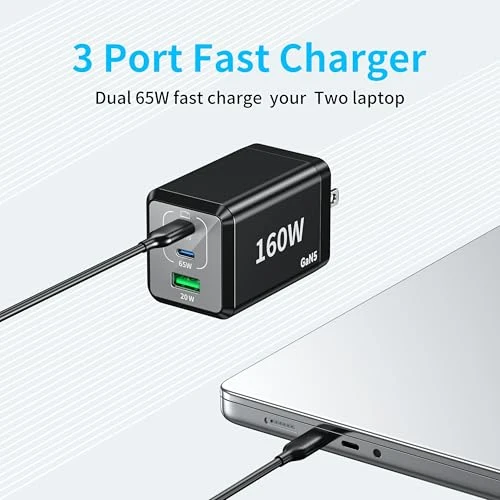 Fast Charger 160W Compact Foldable 3 Port Charging Station, shenzhenshiquanshengdamaoyiyouxiangongsi