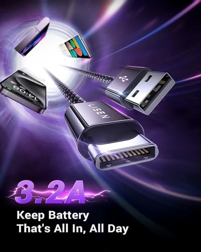 Fast Charging USB to USB C Cable, LISEN