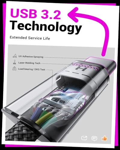 Fast Charging USB to USB C Cable, LISEN