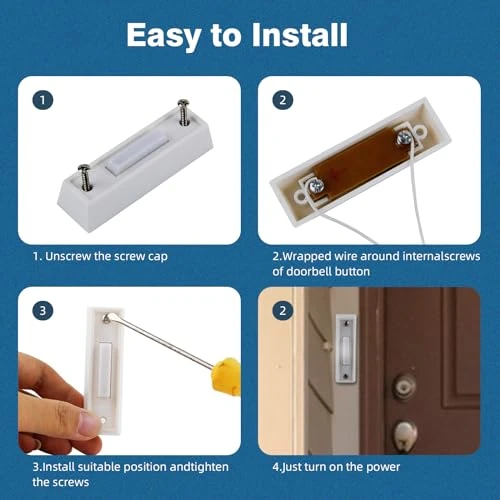 Lighted Doorbell Button, Abvsdu