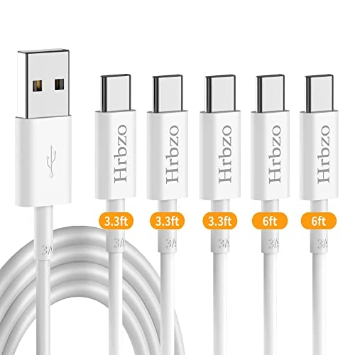 USB C Cable (5-Pack), Hrbzo