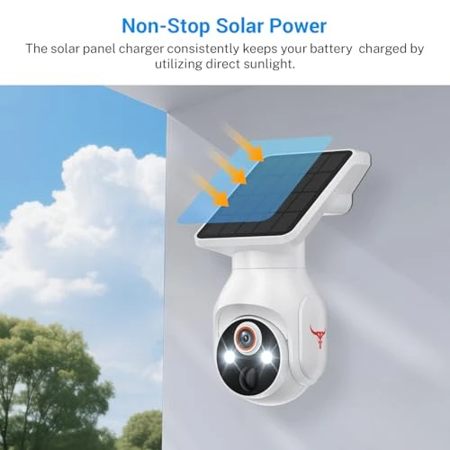 WiFi Security Camera with Solar Panel, SizzChat