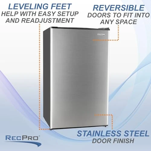 3.3 Cu Ft 12V RV Refrigerator, RecPro