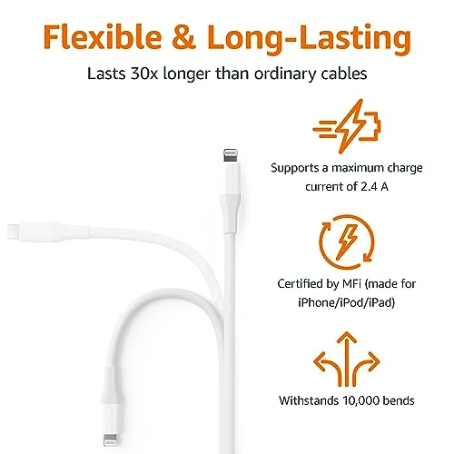 MFi Certified USB-C to Lightning Fast Charging Cable, Amazon Basics