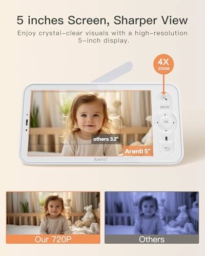 Baby Monitor with 2 Cameras, ARENTI