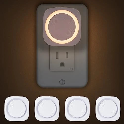 Dimmable Night Light with Dust to Dawn Sensor, EHENMALOM