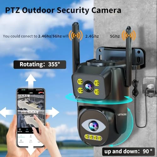 Dual Lens WiFi Security Camera Outdoor — Security Camera