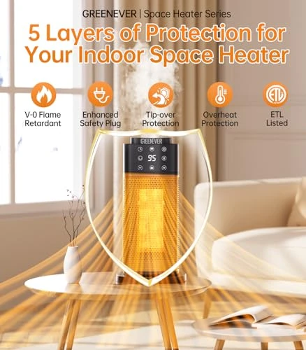 Indoor Space Heater with Humidifier, GREENEVER