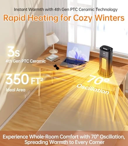 Indoor Space Heater with Humidifier, GREENEVER