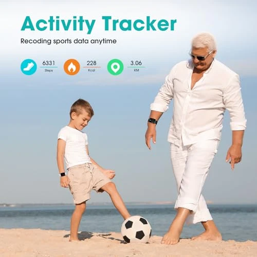 Senior Friendly Pedometer Watch — Fitness Tracker, Pautios