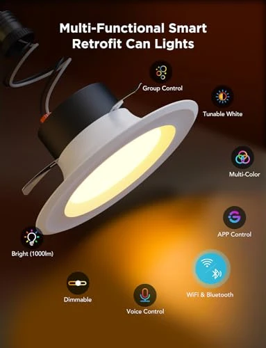 Smart Retrofit Recessed Lighting, Govee