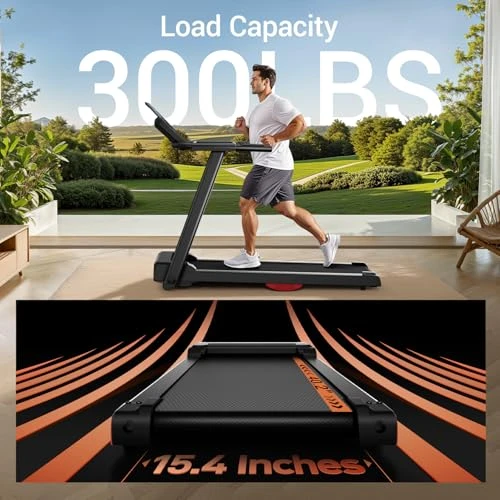 Folding Treadmill with Heart Rate Sensor, LONTEK