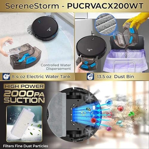 Robot Vacuum and Mop Combo, SereneLife
