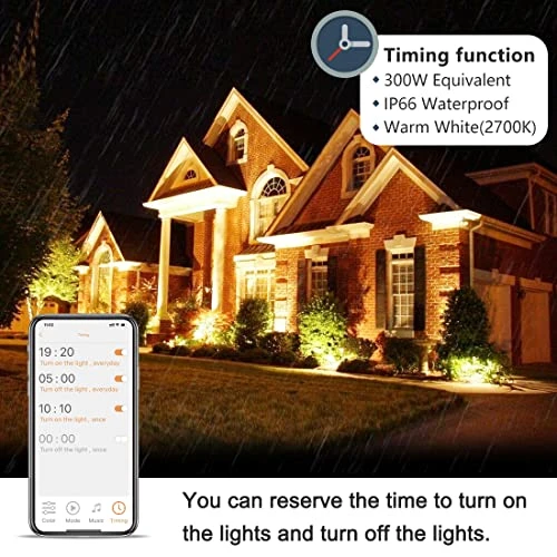 LED Flood Light, Color Changing, Smart Outdoor Lighting — Smart Light Bulb, MELPO