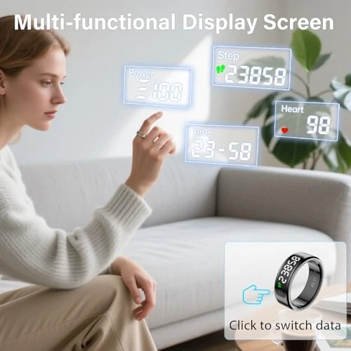 Smart Ring with Display Screen & Wireless Charging, Jojovenusmall