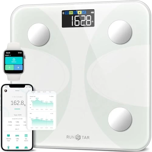 Smart Scale for Body Weight and Fat Percentage, runstar