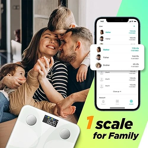 Smart Scale for Body Weight and Fat Percentage, runstar