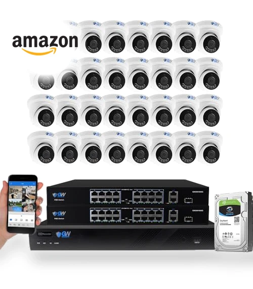 64 Channel NVR UltraHD 12MP 6K Security Camera System — Complete Surveillance Systems, GW Security