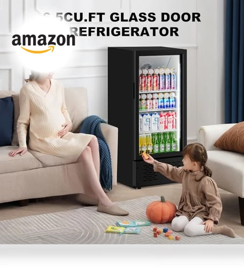 Commercial Beverage Refrigerator and Cooler with Glass Door — Drink Coolers, ECEVT