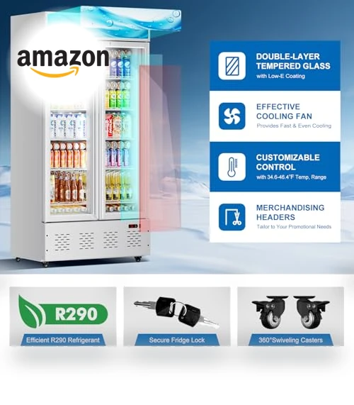 Commercial Beverage Refrigerator with Glass Door — Drink Coolers, ECEVT
