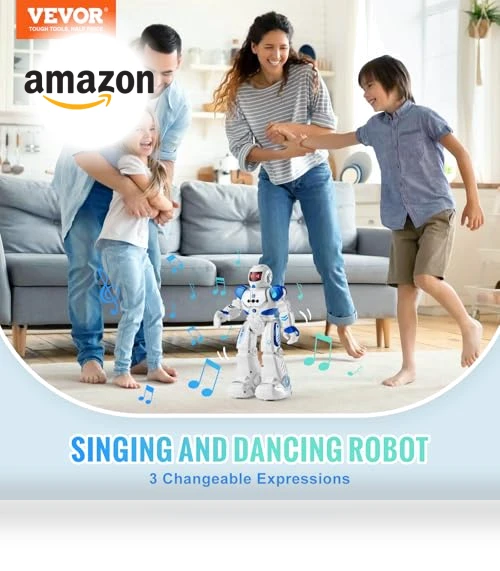 Gesture Sensing Programmable Remote Control Smart Robot — Interactive Figures & Robots, VEVOR