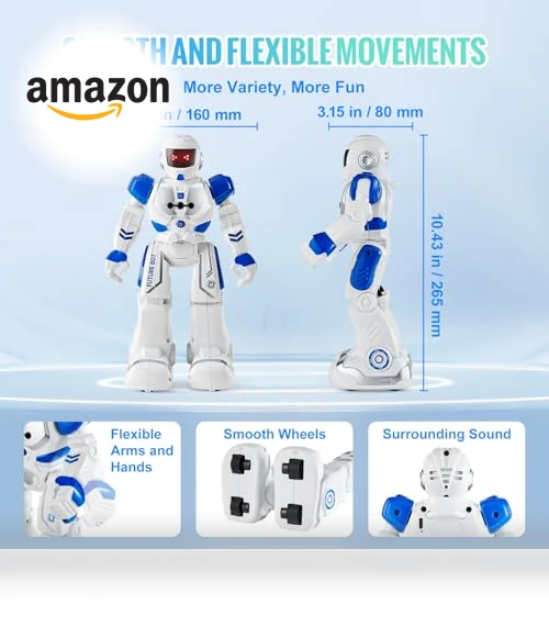 Gesture Sensing Programmable Remote Control Smart Robot — Interactive Figures & Robots, VEVOR