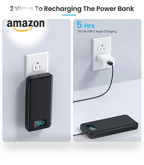 Portable Charger with Built-in Cables & AC Wall Plug — Chargers, AONIMI