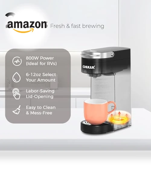 Slim Single Serve Coffee Maker — Brewing Excellence, CHULUX