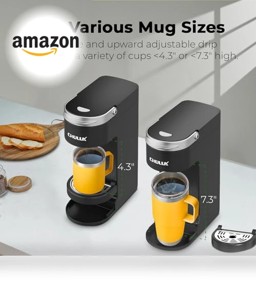 Slim Single Serve Coffee Maker — Brewing Excellence, CHULUX