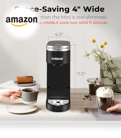 Slim Single Serve Coffee Maker — Brewing Excellence, CHULUX