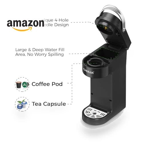 Slim Single Serve Coffee Maker — Brewing Excellence, CHULUX